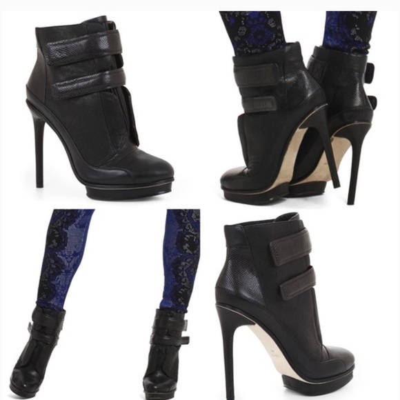 BCBGMAXAZRIA Night Sneaker-Strap High-Heel Bootie - Picture 2 of 8